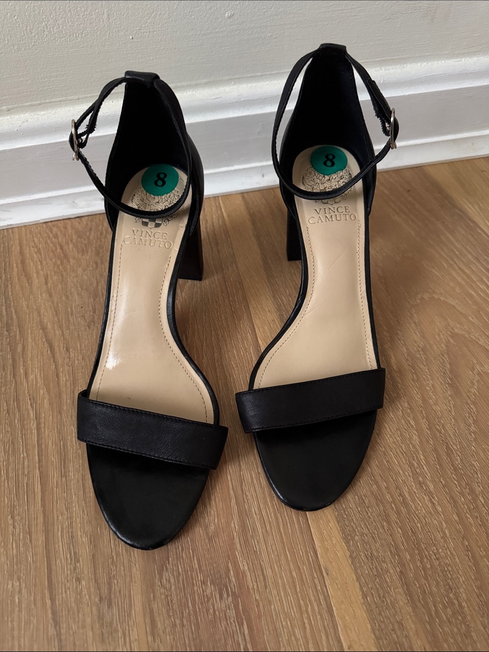 Vince Camuto Black Strap Heel